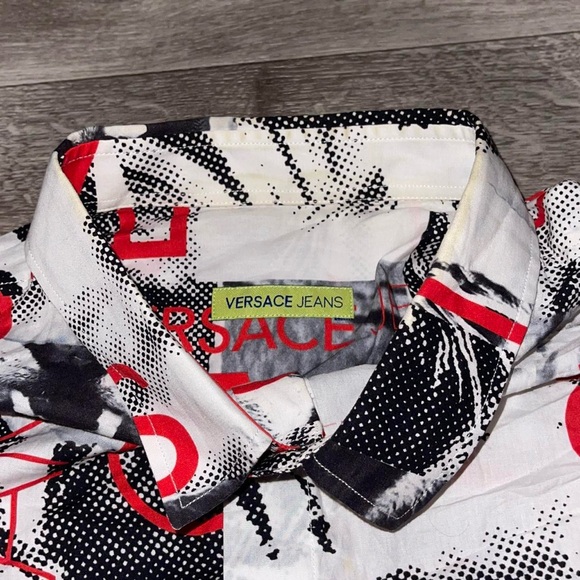 Rare Versace Jeans Animal All Over Print Button Up Shirt Long Sleeve - Picture 5 of 8